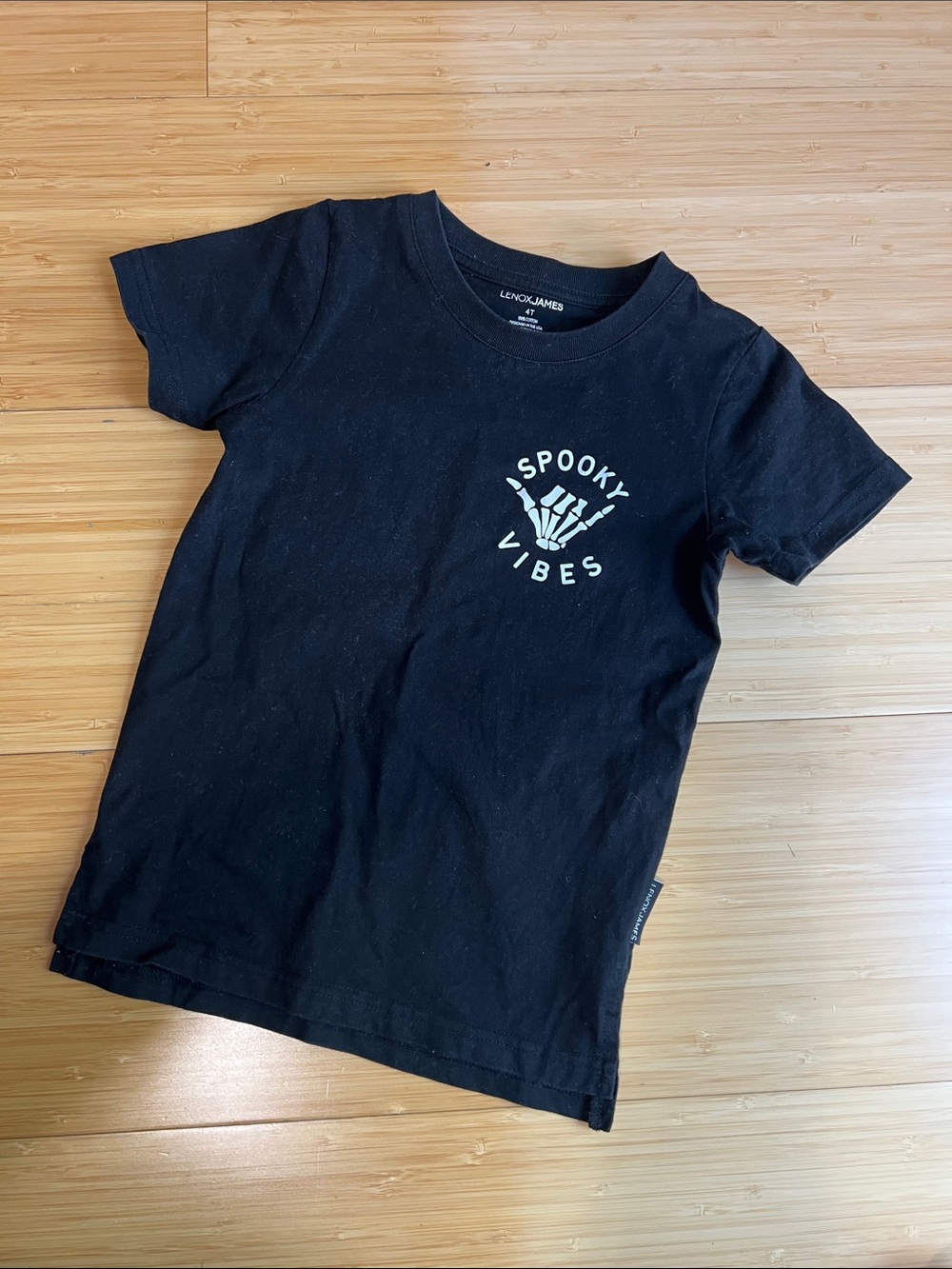 Kids 'Spooky Vibes' Black Graphic Tee